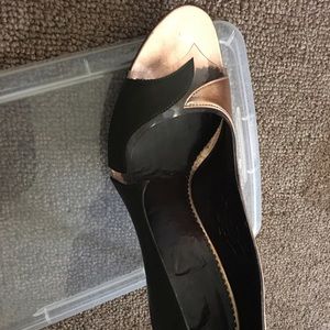 Rose gold army green Stella McCartney pumps